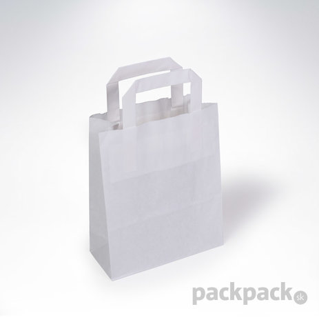 Papierová taška 180x80x220 biela - mala-biela-taska