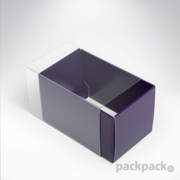Krabička na makrónky fialová 90x55x55