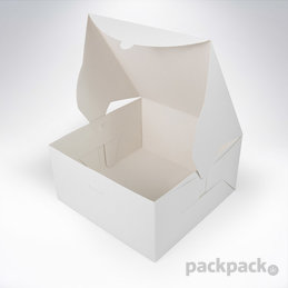 Krabica na zákusky 232x232x120 biela